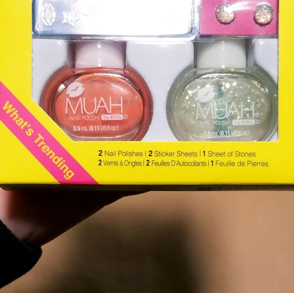 NWT MUAH What's Trending Nail Art Kit by Kiss RAINBOW UNICORN Set! - Picture 10 of 16